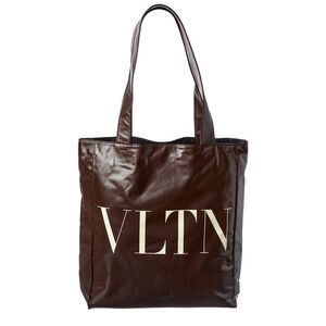 Valentino Leather Tote, Brown